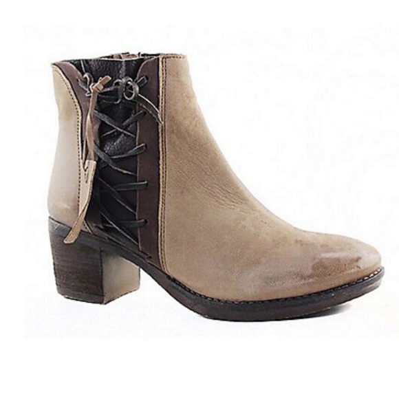 RAG & Co Light Brown Lace Up Zipper Booties 9 - Picture 8 of 11